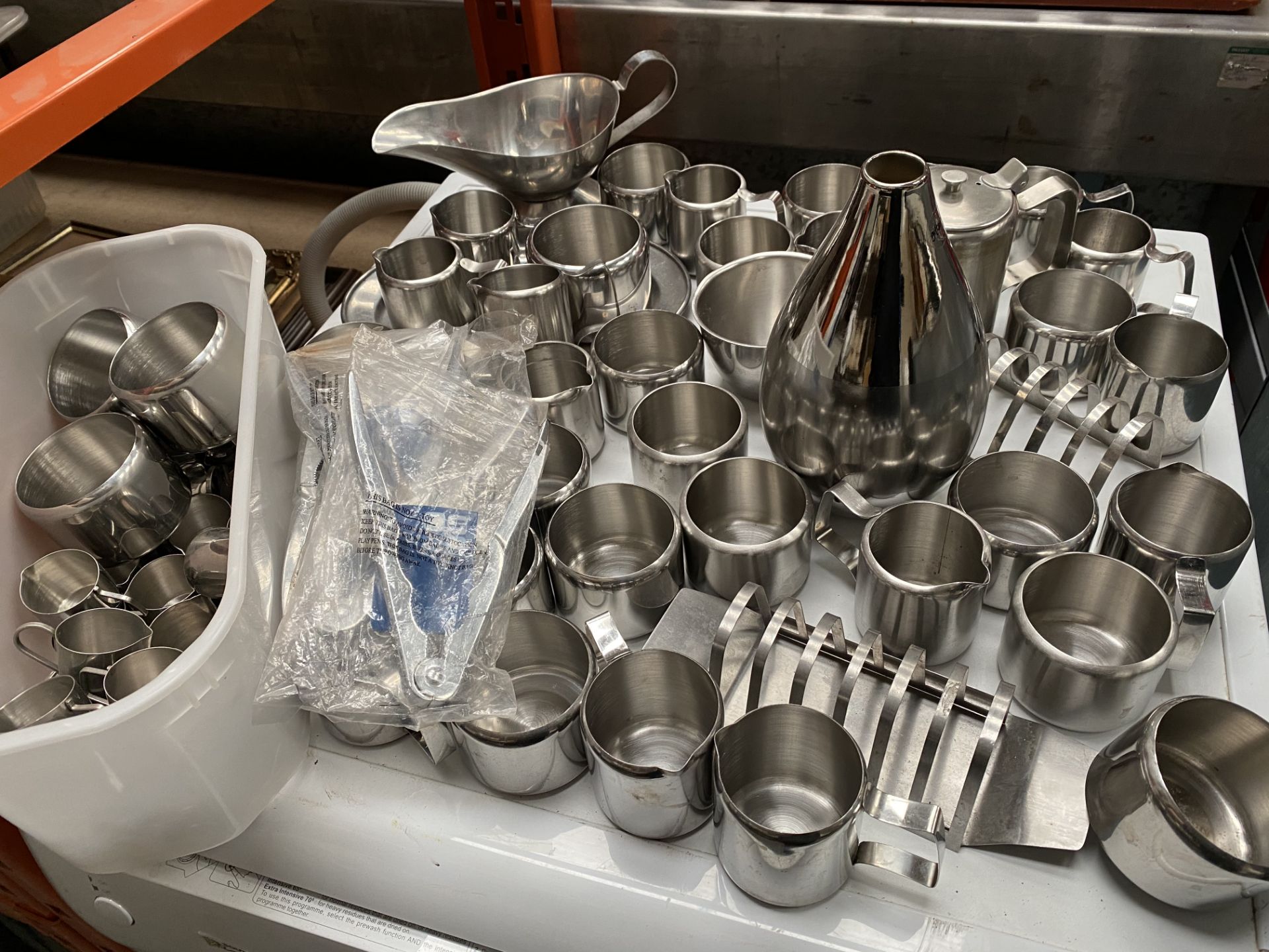 Large Quantity of Stainless steel items