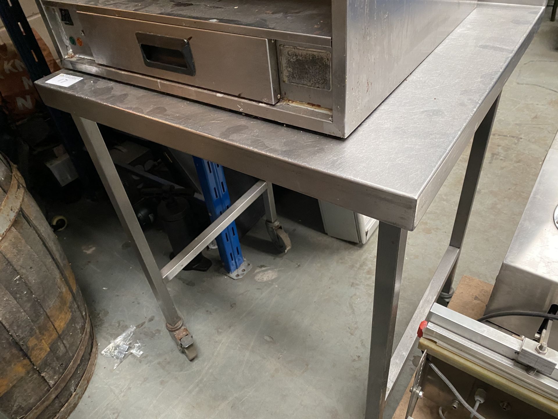 Stainless Steel Prep Table On Wheels