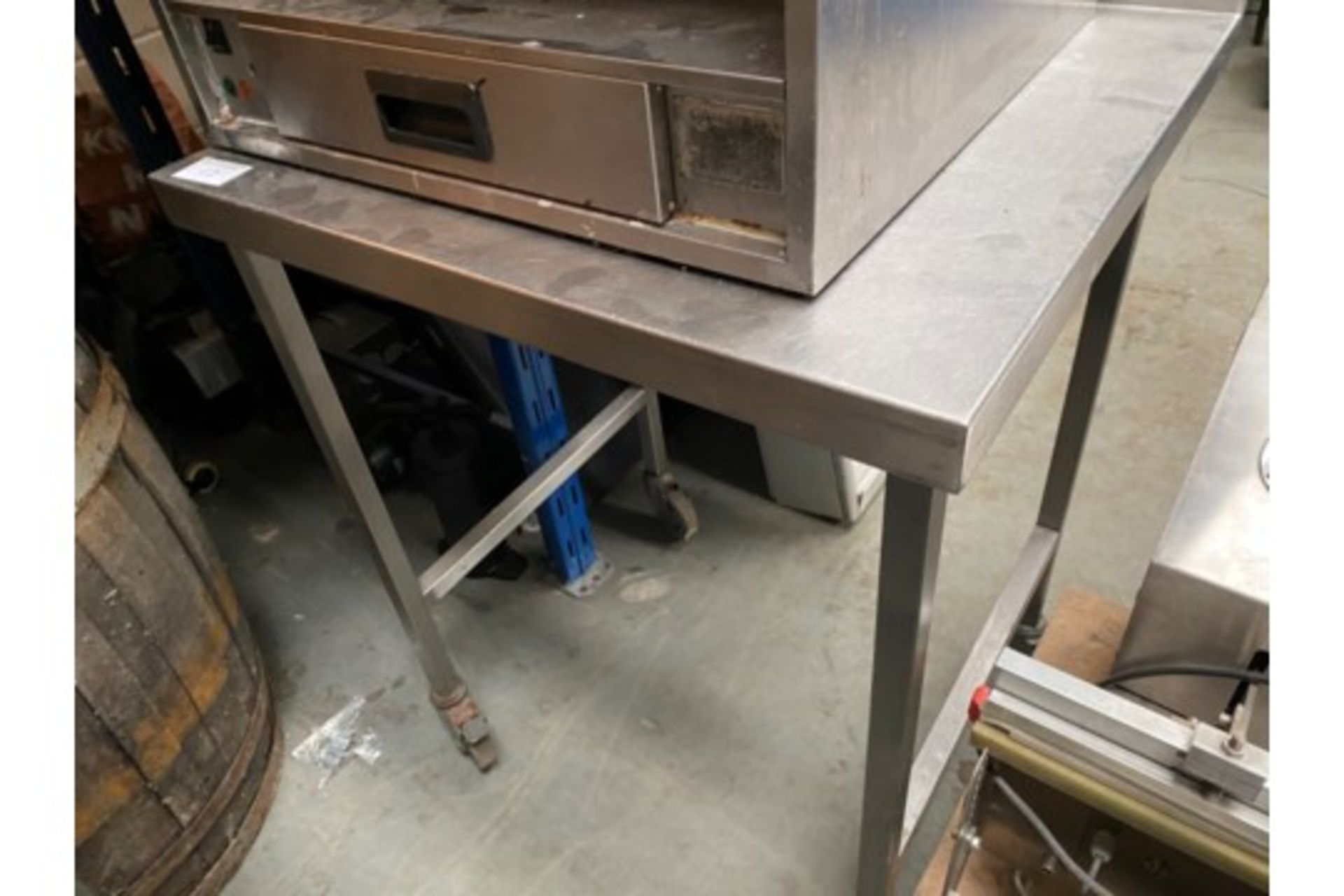 Stainless Steel Prep Table On Wheels