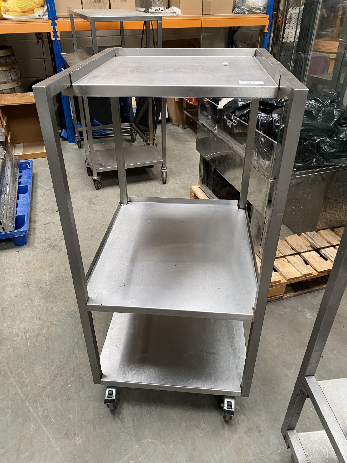 Stainless Steel High Table with 2 Under Shelves