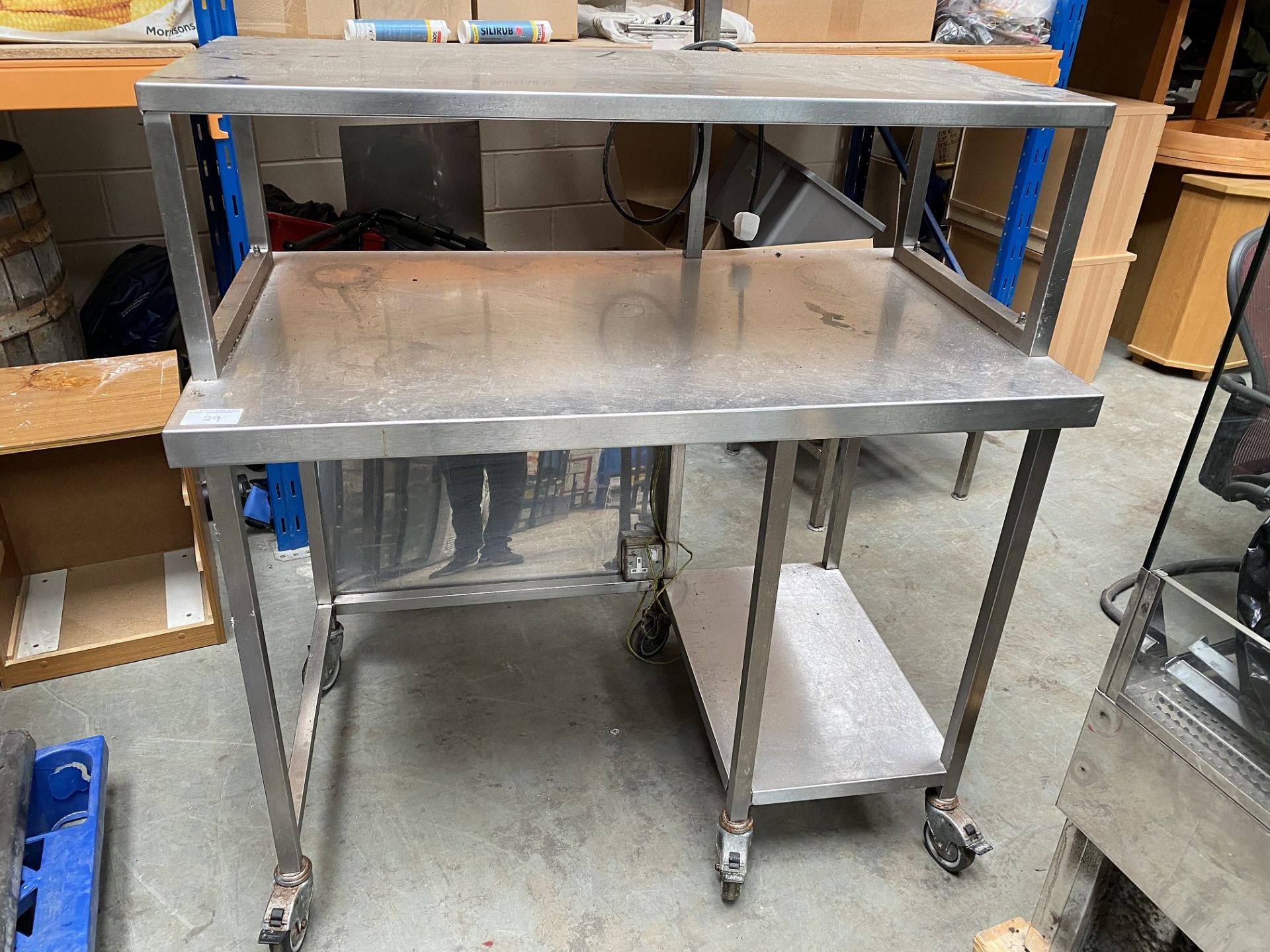 Stainless Steel Table with Overshelf and Under shelf