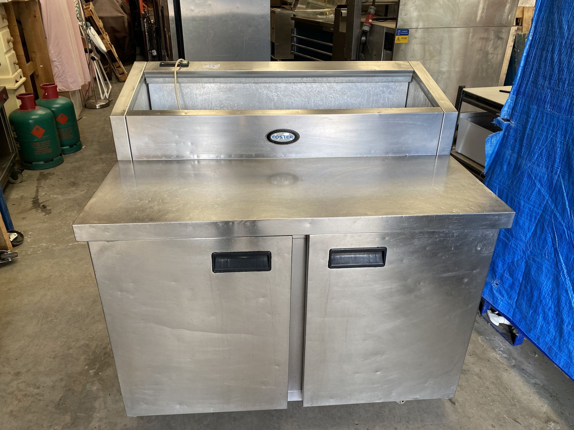 Foster 2 Door Refrigerated Pizza Prep Counter