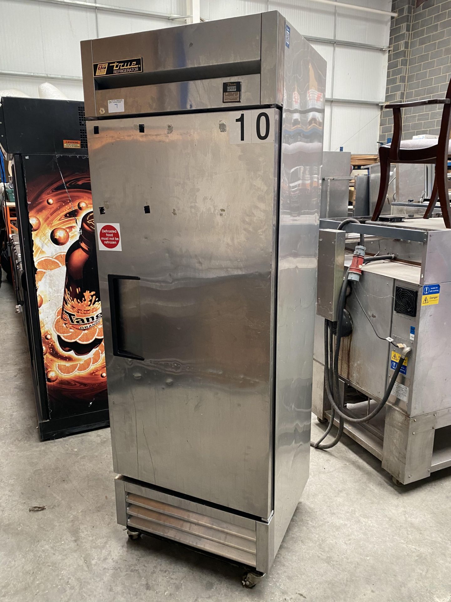 True Upright Stainless Steel Fridge