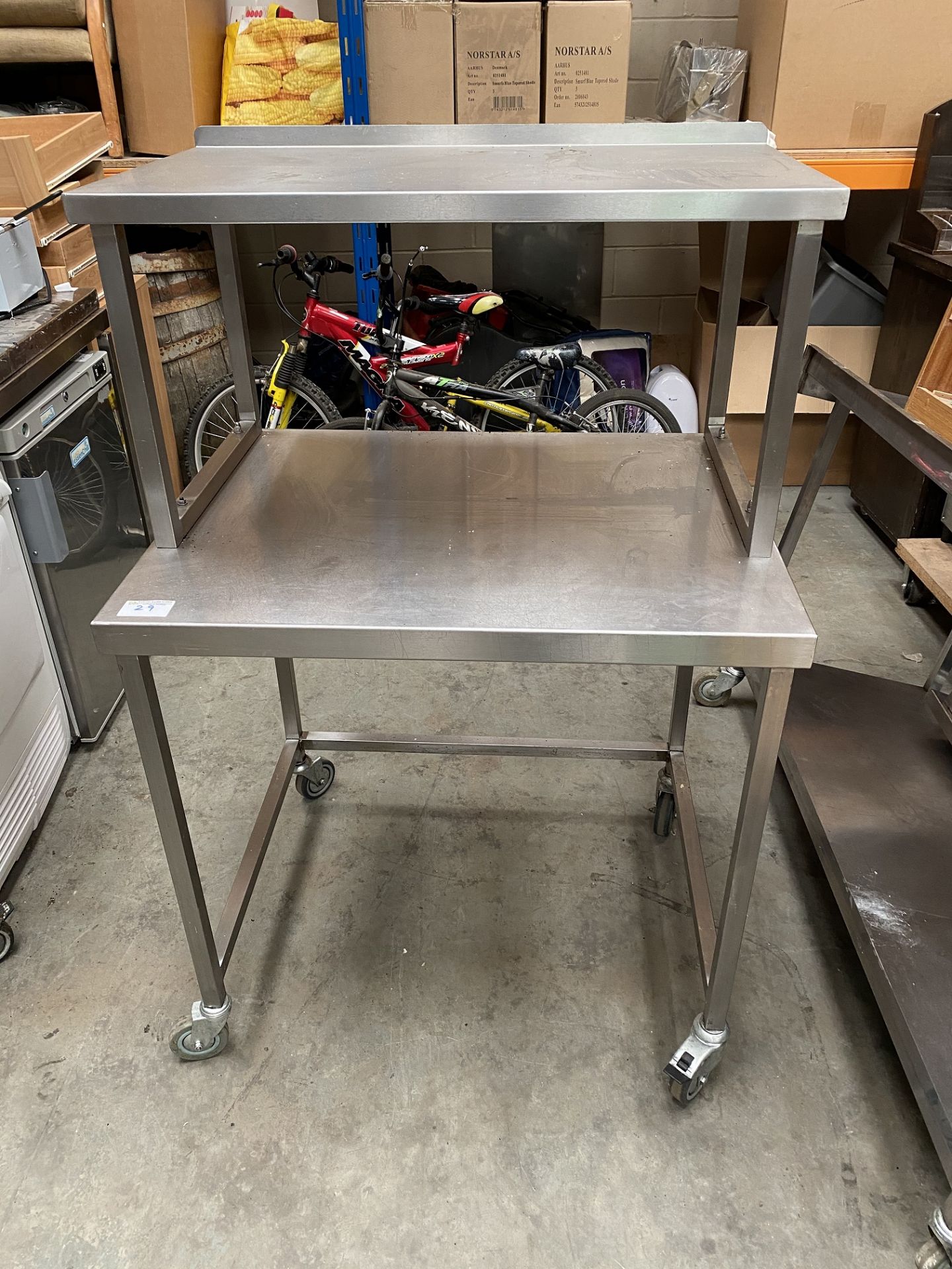 Stainless Steel Table with Over Shelf