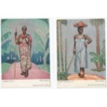 ARTIST SIGNED ALLARD L'OLIVIER FEMME MUTUSI & FEMME INDIGENE - KIVU