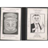 TWO EARLY HAND DRAWN CARICATURE POSTCARDS BY A.L. PLAYER