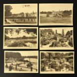 FAMOUS GARDENS SERIES COMPLETE SET OF SIX POSTCARDS BY THE TIMES