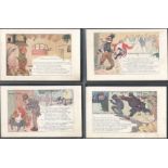 FOUR EARLY FRENCH POSTCARDS EDITION DE LA MONTRE ZENITH