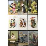 SELECTION OF CHILDREN RELATED EARLY POSTCARDS