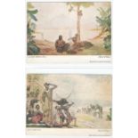 TWO EARLY ARTIST SIGNED FRENCH POSTCARD BY ALLARD L'OLIVIER