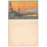 ESPERANTO 1914 PARIS - X UNIVERSALA KONGRESO ESPERANTO POSTCARD