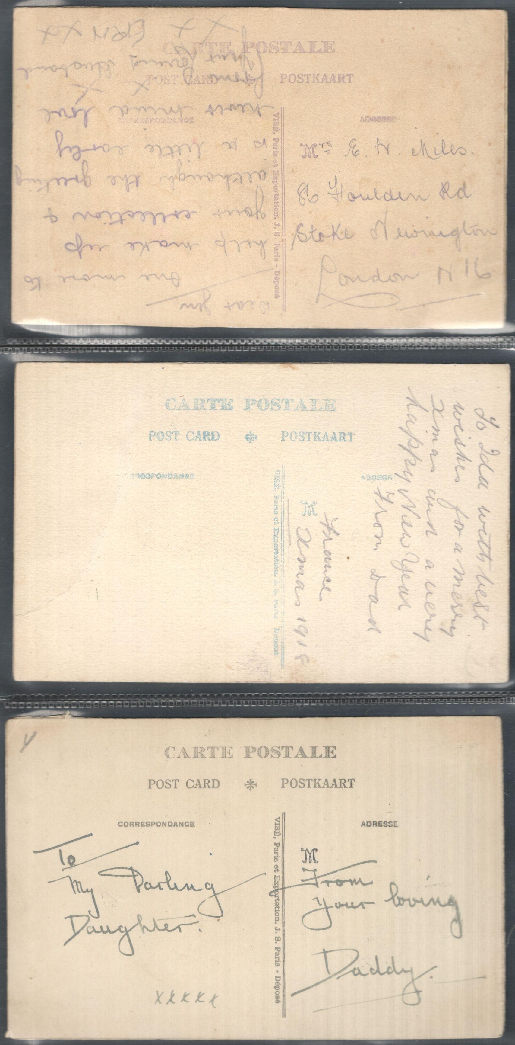 FIVE EARLY EMBROIDERED SILK POSTCARDS IN VARIOUS CONDITION - Image 2 of 4