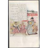 JAPANESE OPERA THE GEISHA CHROMOTYPE POSTCARD BY DAVID ALLEN & SONS LTD