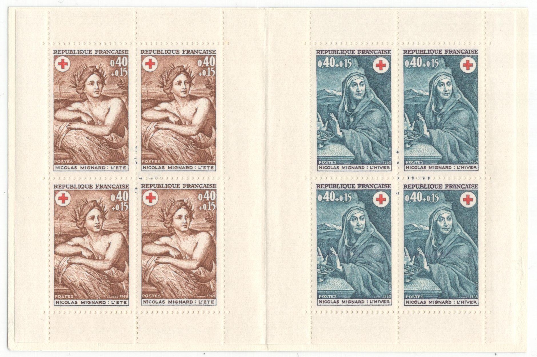 FRENCH RED CROSS STAMP BOOKLETS 1964 1965 1966(2) 1968 1969(2) & FRENCH RED CROSS CHARITY STAMPS - Image 10 of 11