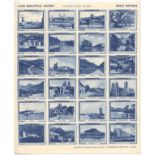 COMPLETE SOUVENIR SHEET OF 24 POSTER STAMPS OUR BEAUTIFUL EMPIRE - GREAT BRITAIN