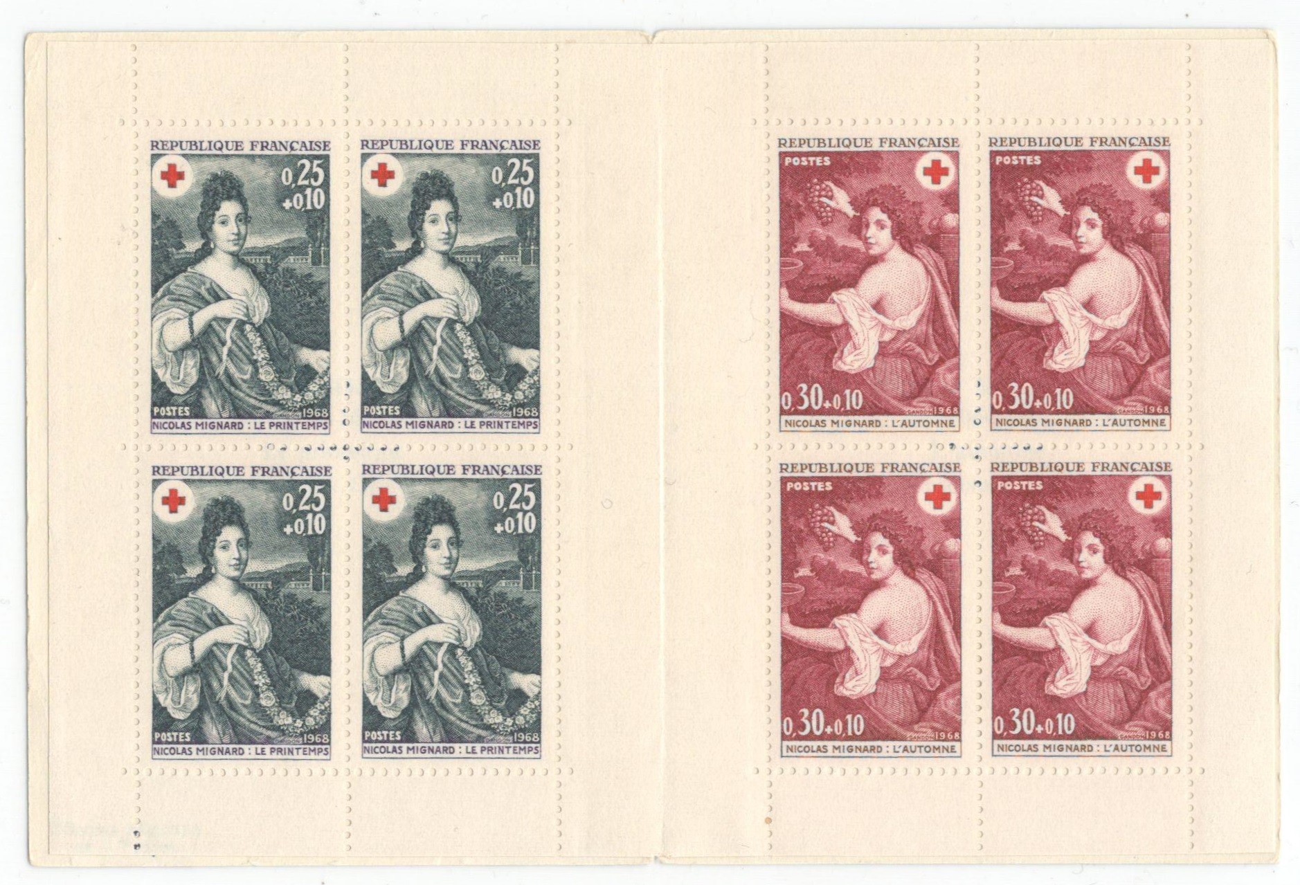 FRENCH RED CROSS STAMP BOOKLETS 1964 1965 1966(2) 1968 1969(2) & FRENCH RED CROSS CHARITY STAMPS - Image 7 of 11