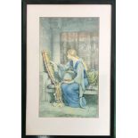 COLOURED PRINT OF W H MARGETSON 25CM x 55CM