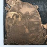 COPPER & WOOD LARGE PRINTING BLOCK PLATE