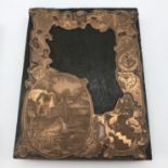 COPPER & WOOD LARGE PRINTING BLOCK PLATE