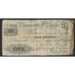 1823 DARTMOUTH ONE POUND BANKNOTE