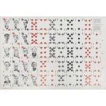 UNCUT SHEET OF PLAYING CARDS - PLAYING POLITICS 1992