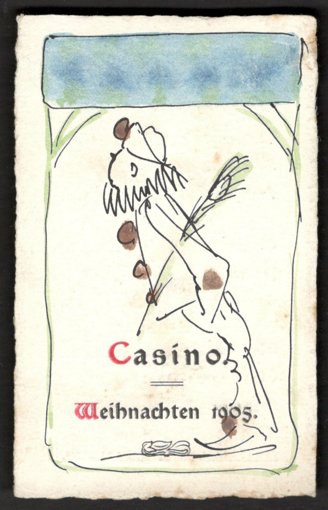 CASINO WEIHNACHTEN 1905 SMALL DANCE CARD