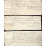 RECEIPT NOTES WITH EMBOSSED TAX STAMP 1787-1790 (10)