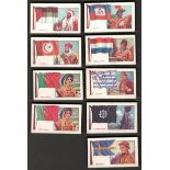 GOODWIN'S COOKERY RECIPES CARDS c.1930 VARIOUS SERIES J & K FLAG OF THE NATIONS