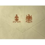 1898 INVITATION FOR SHERIFFS INAUGURATION BREAKFAST BY SHERIFFS ELECT WITH ENVELOPE