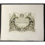 PROOF OF 1902 INVITATION FOR CORONATION CELEBRATION AT GUILDHALL BY LORD MAYOR SIR JOSEPH DIMSDALE