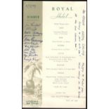 1957 AUCKLAND NEW ZEALAND ROYAL HOTEL SIGNED MENU