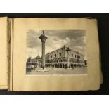 LARGE LEATHER BOUND ALBUM OF EARLY PHOTOGRAPHS OF VENICE