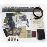 CASE WITH MILITARY RELATED EPHEMERA INCLUDING MEDALS