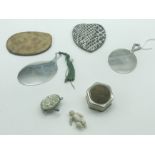 SMALL GROUP OF INTERESTING ITEMS INCLUDING HAND MIRRORS AND A UNUSUAL MINIATURE DOLL