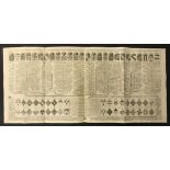 FOUR LARGE EARLY FRENCH PRINTS OF CARTE GENEALOGIQUE DE LA MAISON DE COURTENAY