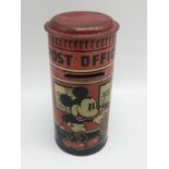 MICKEY-MOUSE TIN MONEY BOX BY PERMISSION OF WALT-DISNEY MICKEY MOUSE LTD HAPPYNAK SERIES MADE IN