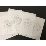 CARTOON NETWORK GROUP OF SCOOBY DOO CARTOON MISC ANIMATION DRAWINGS SKETCHES INCLUDING TOM & JERRY