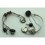 TWO VINTAGE SG BROWN HEADPHONES TYPE F 2000 HEADPHONES