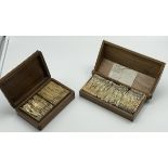 COIN COLLECTION IN TWO WOODEN BOXES