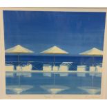 REUBEN COLLEY THREE PARASOLS SIGNED LIMITED EDITION PRINT