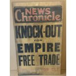 TWO WWII NEWS BOARD PRINTS OF NEWS CHRONICLE & DAILY NEWS