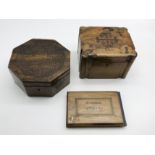 OLIVE WOOD OLD JERUSALEM OCTAGONAL BOX SHOWING ROCK MOSQUE - ISLAMIC INTEREST