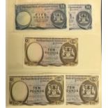 TWO EARLY SCOTTISH FIVE POUNDS BANKNOTES & THREE TEN POUNDS BANKNOTES