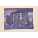 SYLVIA MOLLOY SCREENPRINT STONEHENGE - NOT SIGNED