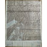 USAF 1966 DOUBLE SIDED SILK MILITARY MAP ONC H-10 & H-11