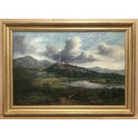 MacNeil McLeay 1802-1878 A.R.S.A Scottish. Oil on canvas. “Wallace Monument Near Stirling”. Signed.