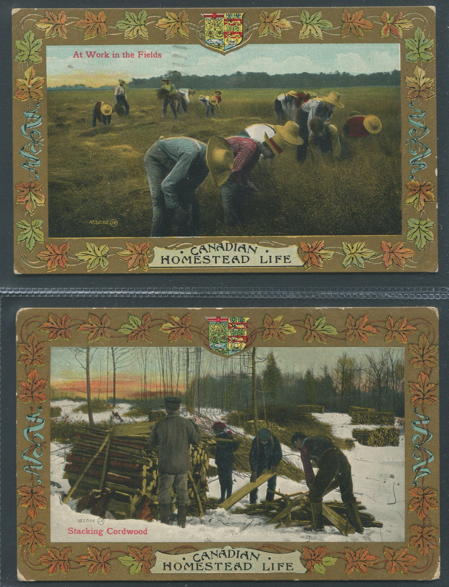 CANADIAN HOMESTEAD LIFE TWO ANTIQUE POSTCARDS