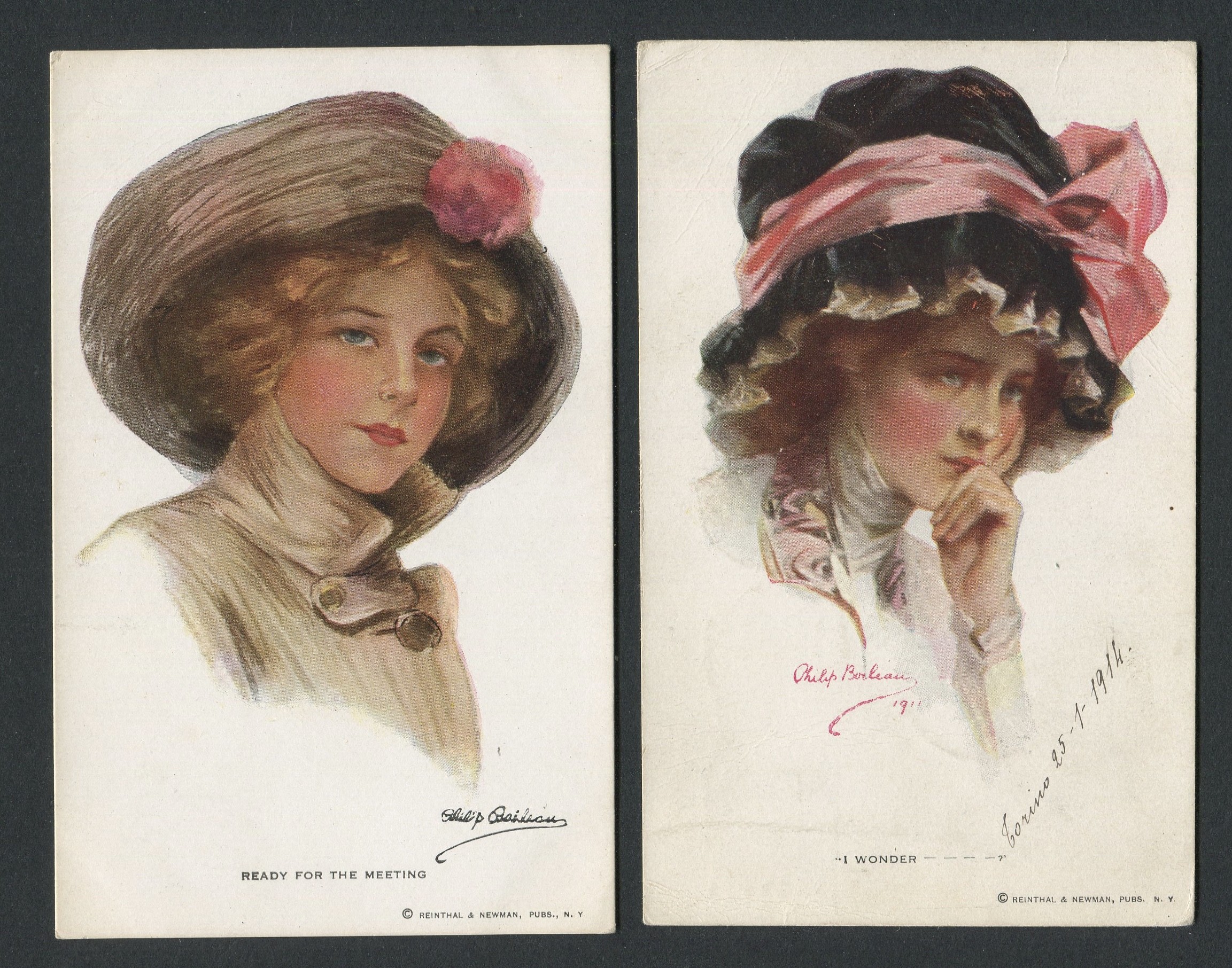 TWO VINTAGE GLAMOUR POSTCARDS