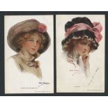 TWO VINTAGE GLAMOUR POSTCARDS