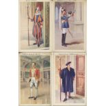 FOUR VINTAGE ITALIAN POSTCARDS OF CORPI ARMATI PONTIFICI - PONTIFICAL GENDARMERIE, PAPAL CARABINIERI